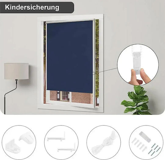 Woltu Woltu Ρollo Rollos Total Blackout Blau P70xH160cm