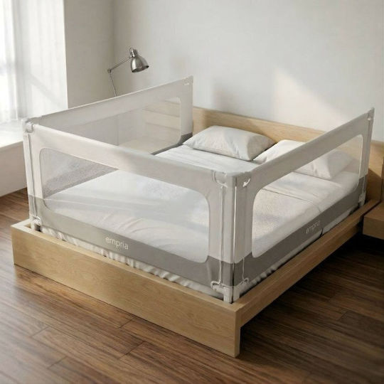 Bară De Protecție Pentru Pat Din Metal Alb 200x200x88cm 3 Bucăți