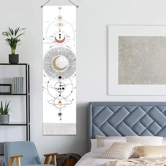 FRIPIA Κρεμαστό Διακοσμητικό Λευκό από Ξύλο 130x35cm