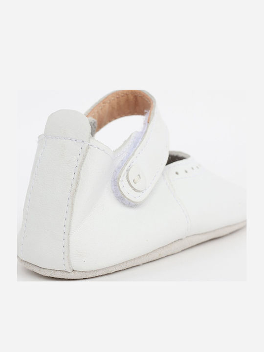 Bobux Βρεφικές Μπαλαρίνες Αγκαλιάς Λευκές Soft Sole Strap