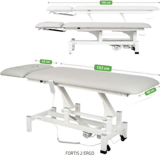 Habys Fortis 2 Physiotherapy Bed Grey Metallic 182x68cm