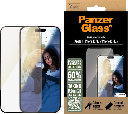 PanzerGlass Tempered Glass (iPhone 15 Plus / 16 Plus)