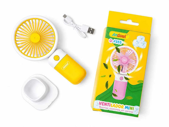 Andowl Handheld USB Orange Fan Q-FS55