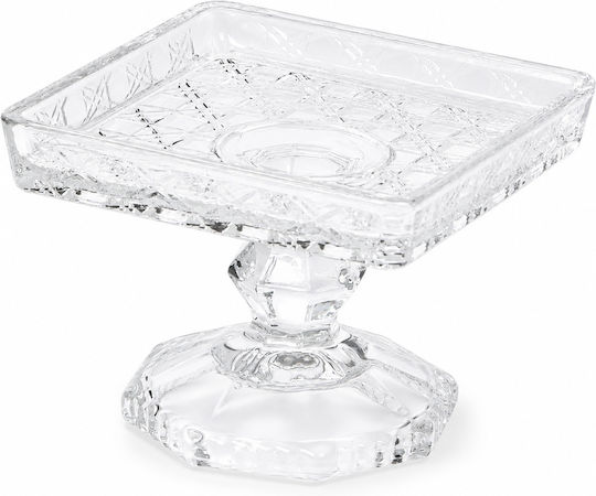 Pufo Glas Kuchenteller Mit Ständer Braune 10x10x7cm