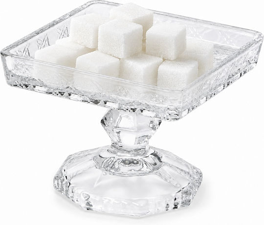 Pufo Glas Kuchenteller Mit Ständer Braune 10x10x7cm