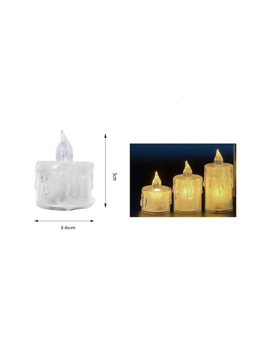 Decorative Lamp Flame Warm White Wax 5x3.6cm