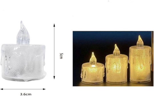 Flame Light Decorative Table Lamp Warm White Wax Polish