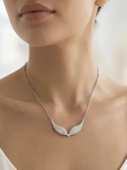 Bode Bode Halskette Engelsflügel mit Zirkon