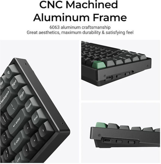 Keychron K2 Ultra K2U-J1 Wireless Gaming Mechanical Keyboard 75% with Keychron Red Switches and RGB Lighting English US Red