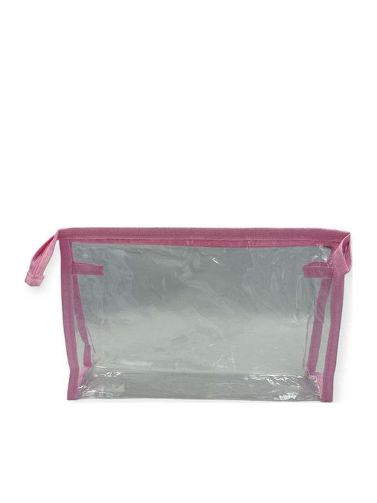 Transparent Toiletry Bag 25x15cm 4 Colours Fuchsia
