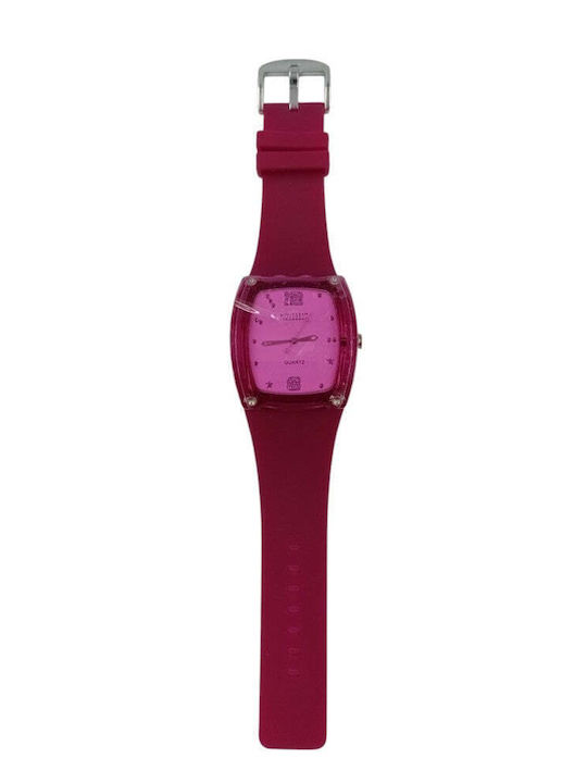Battery Watch with Rubber Strap