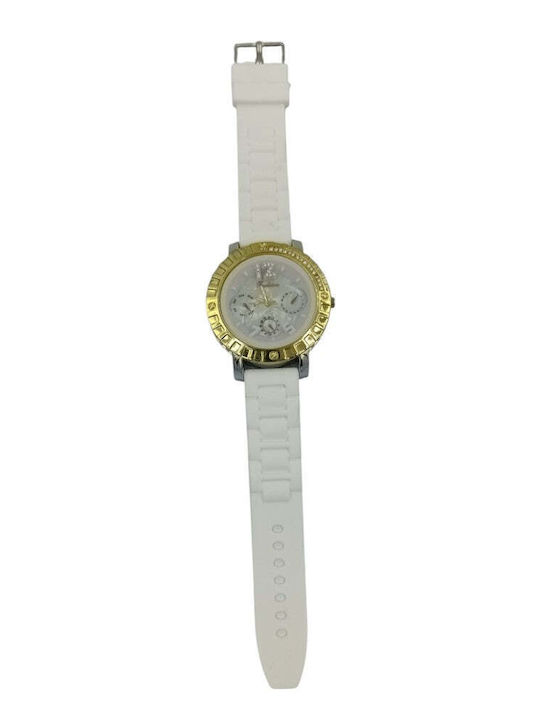 Womens Watch 40mm Battery with Turquoise Rubber Strap