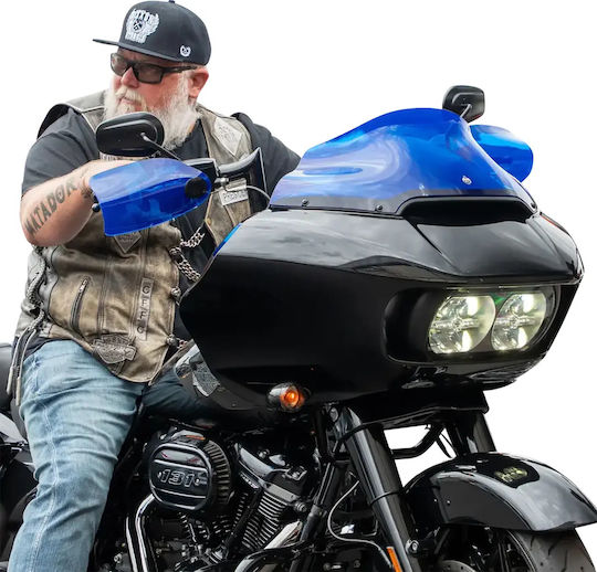 Klock Werks Handguards Kws-01-0133-23 Flare Harley Davidson Fltrxse 1977 Abs 24 Blue