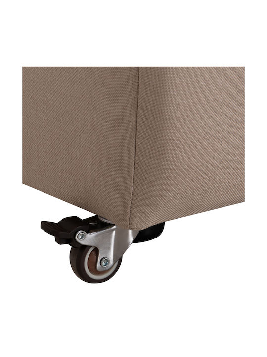 Kend Three-Seater Sofa Bed with Storage Space Light Beige 188x85x82 cm
