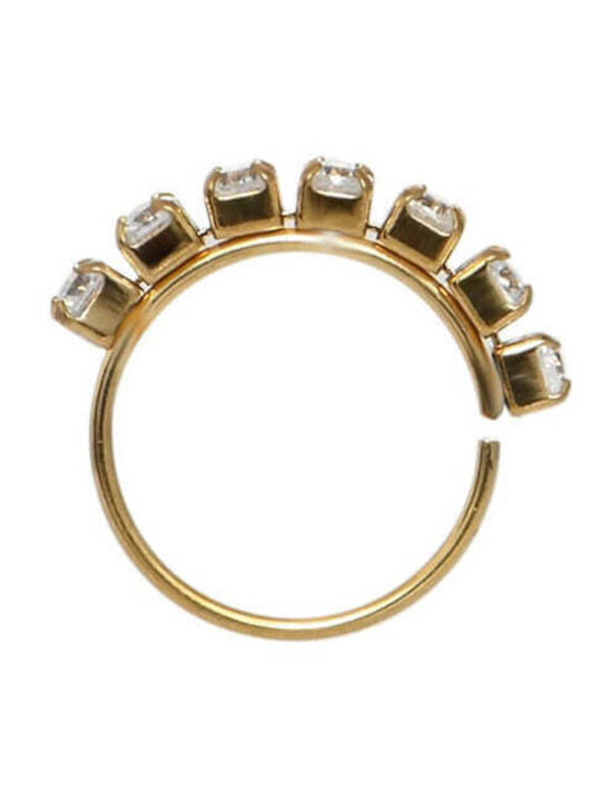 Asimi Body Piercing Ohrring Reifen Nase aus Vergoldetem Stahl 8 x 0.6mm
