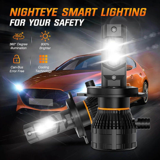 Nighteye A315 S26 H4 Car Lamps 200w 40000lm 6500k Cold White Ip68 2pcs