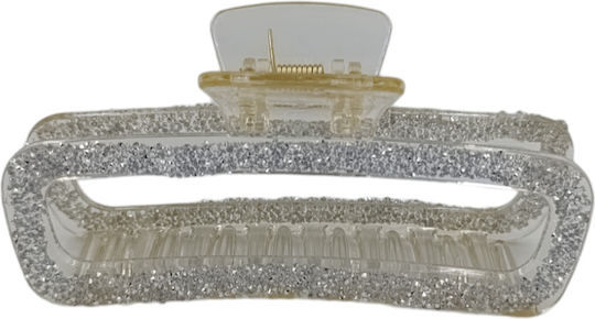 Hair Claw Clip With Rhinestones 13cm 4 Colours Black