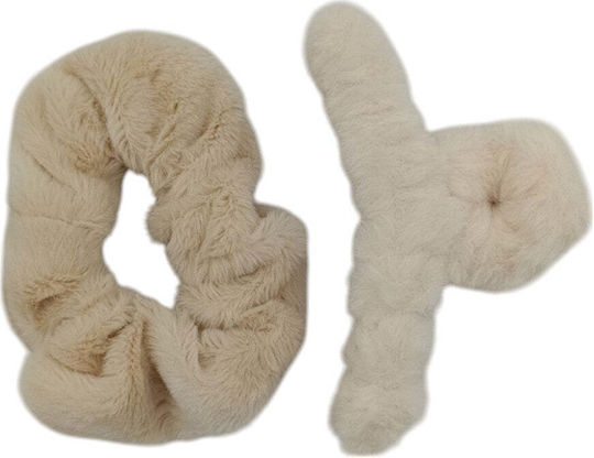Set Clame De Păr Scrunchie Pufos 2 Bucăți 6 Culori