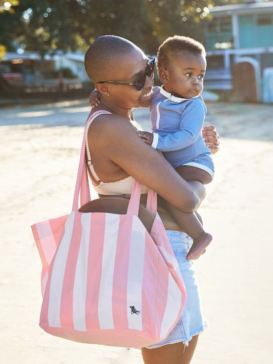 Fabric Beige Beach Bag