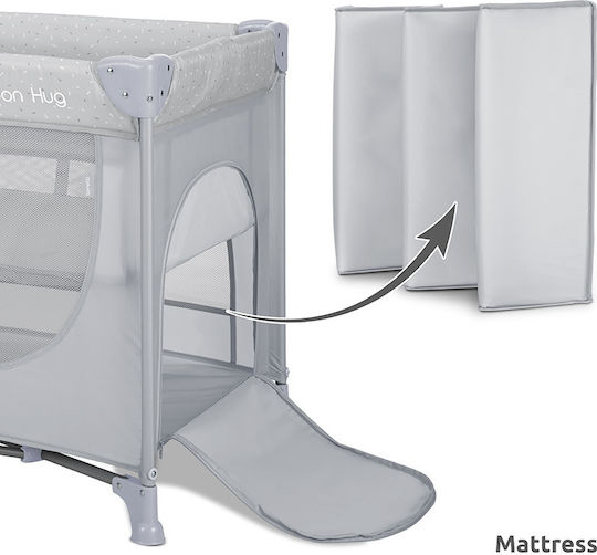 Lorelli Moon Hug One Touch Laufstall 2 Ebenen mit Matratze Beiges