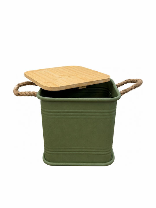 Metallisches Aufbewahrungsbox mit Deckel 26x26x26cm
