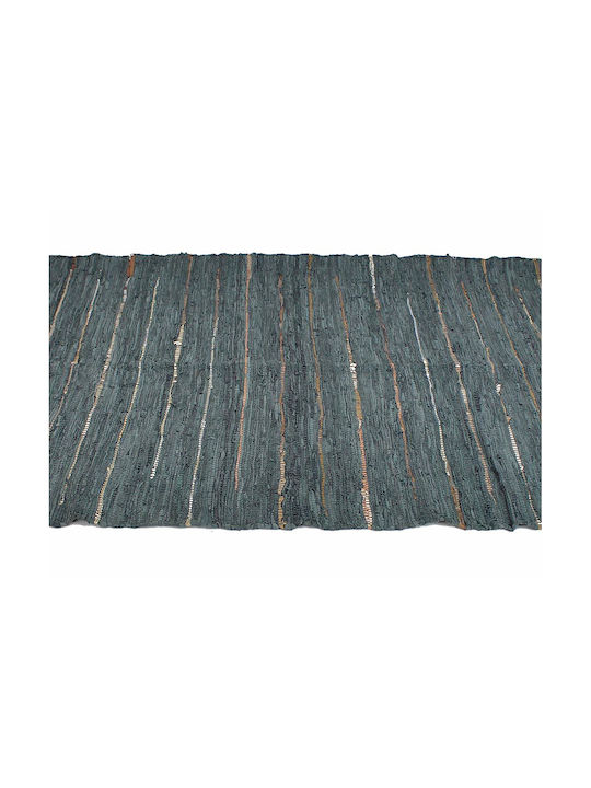Zaros Covor Rectangular Din Piele Albastru Petrol 180x120cm