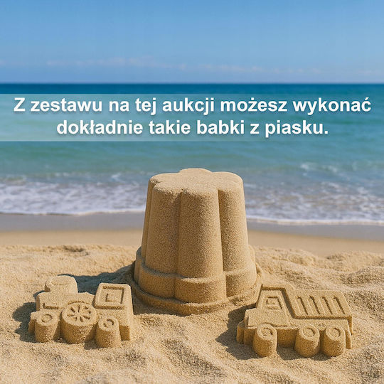 Set Mare De Jucării De Plajă Mill Găleată De Nisip Lopată Greble Matrițe