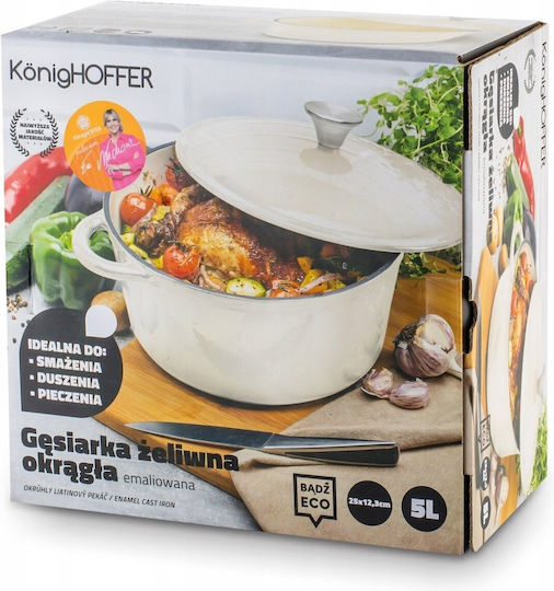 Banquet Deep Cast Iron Pot 5lt