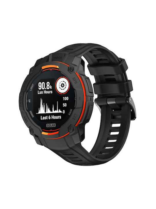 Tragbares Band Silikon Garmin Instinct 3 Amoled 50 mm Instinct 3 Solar 50 mm Schwarz Tragbares Band Silikon Garmin Instinct 3 Amoled 50 mm Instinct 3 Solar 50 mm Schwarz