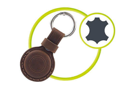 Mobile Origin Калъф за ключодържател от кожа за AirTag в кафяв цвят