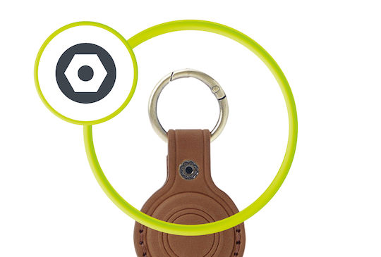 Mobile Origin Θήκη Μπρελόκ Δερμάτινη για AirTag σε Καφέ χρώμα