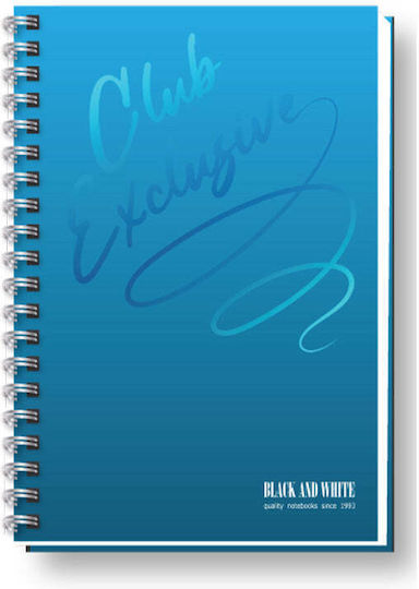 Black & White Spiral Ruled A5 Notebook 3 Subjects (Miscellaneous Designs)