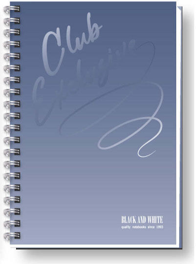 Black & White Spiral Ruled A5 Notebook 3 Subjects (Miscellaneous Designs)