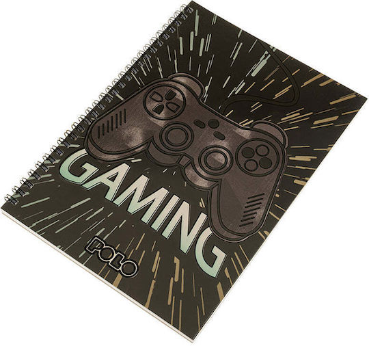 Polo Spiral Ruled Notebook B5 3 Subjects Gold