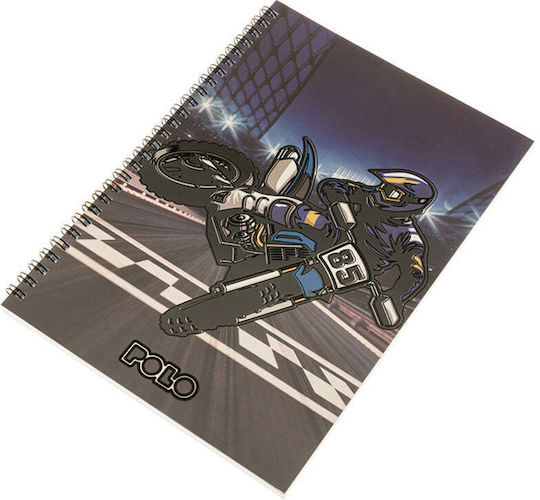 Polo Spiral Ruled Notebook B5 3 Subjects Gold