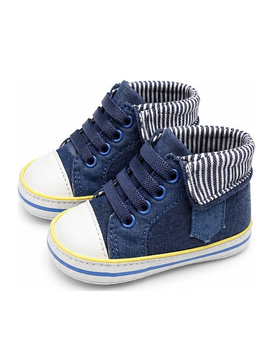 Panino Panino Weiche Sohlenschuhe Für Babys Blauen Stiefel