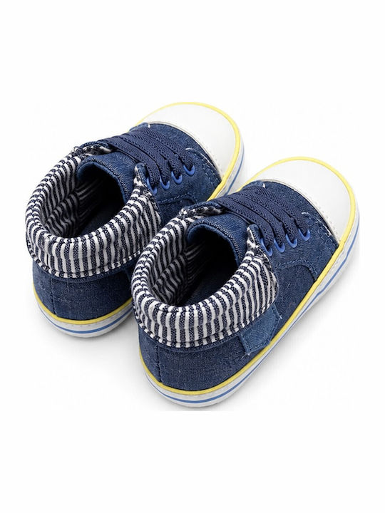 Panino Panino Weiche Sohlenschuhe Für Babys Blauen Stiefel