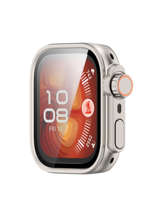 Πλαστική Θήκη με Τζαμάκι σε Μπεζ χρώμα για Huawei Watch Fit 5 Pro