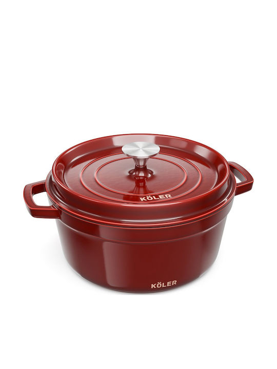 Koler Кръгла Чугунена Гастра 26cm 5lt