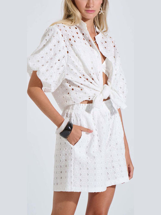 Women's White Shorts
