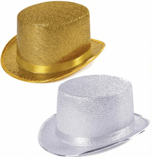 Half Top Hat 2 Colours Carnival Hat Gold A1325-2
