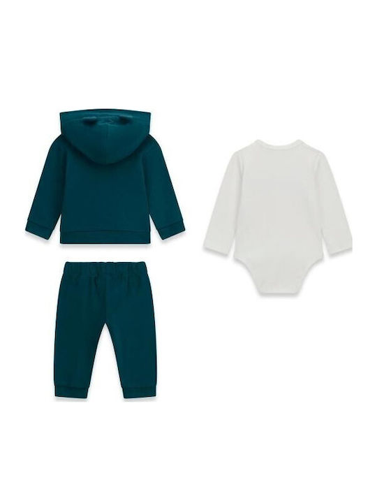 Kids Tracksuit Set With Jacket Green 3 Pieces
