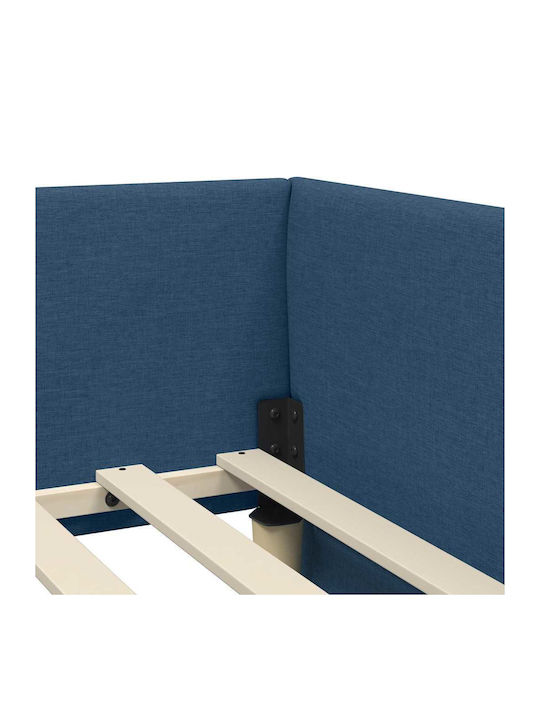 Einzelbett Blau mit Lattenrost & Matratze 94x200cm