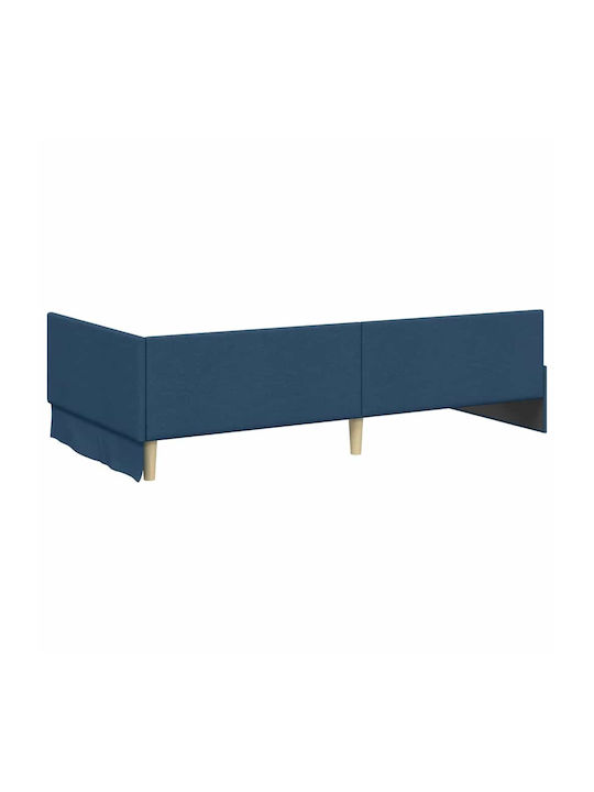 Einzelbett Blau mit Lattenrost & Matratze 94x200cm