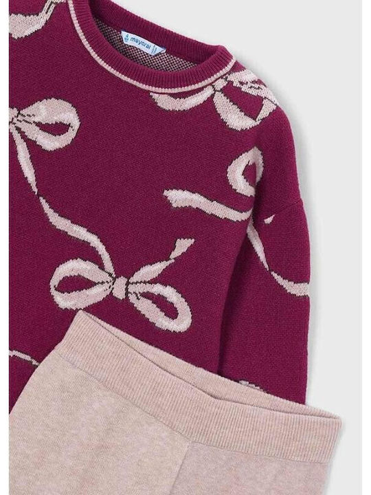 Kids Set with Pants Winter 2 Pieces Burgundy