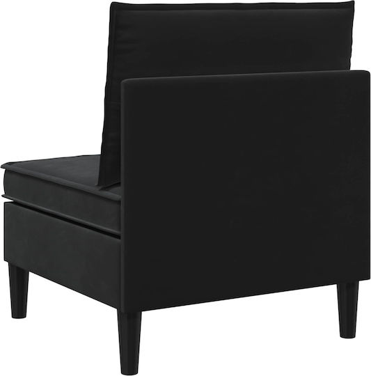 Velvet Armchair Black 70x70x82cm