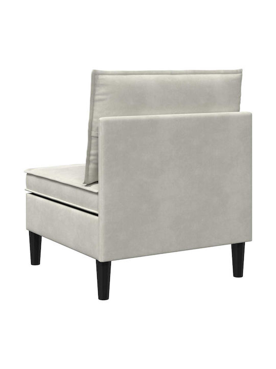 Sessel Aus Samt Crem 70x70x82cm