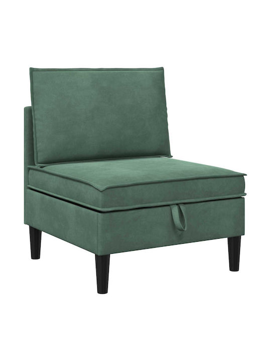 Velvet Armchair Blue 70x70x82cm