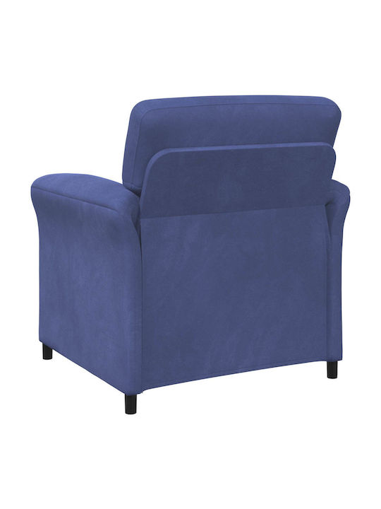 Sessel Aus Samt Blau Polizei 88x83x95cm
