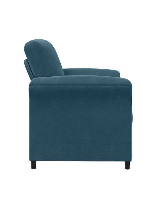 Sessel Aus Samt Blau 88x83x95cm
